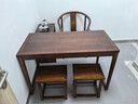 雅華香舍黑胡桃實(shí)木茶桌椅組合小戶(hù)型陽(yáng)臺茶臺禪意功夫泡茶道桌 1.2米茶桌 曬單實(shí)拍圖