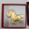 中國黃金（CHINA GOLD）黃金生肖馬金片足金馬上有錢(qián)鑰匙扣掛墜飾品婦女節生日禮物送女友 馬上有錢(qián)鑰匙扣【粉色】約0.1g 曬單實(shí)拍圖