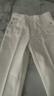 edition牛仔褲女春新款藝術(shù)鉤針后袋白色直筒褲通勤百搭褲子 牛仔白色 S 曬單實(shí)拍圖