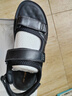 紅蜻蜓運動(dòng)涼鞋夏季防滑軟底休閑沙灘鞋男鞋皮涼鞋WTT24108黑色40 曬單實(shí)拍圖