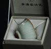 青澹 汝窯茶杯品茗杯茶碗主人杯汝瓷陶瓷手工天青色景德鎮冰玉杯 冰玉杯約80ml  開(kāi)片可養 天青色 曬單實(shí)拍圖