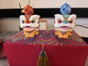 赟婭國潮佛山創(chuàng  )意醒獅茶寵招財工位桌面小擺件公司開(kāi)業(yè)活動(dòng)文創(chuàng  )伴手禮 醒獅擎珠一對【紅紋禮盒禮袋】 曬單實(shí)拍圖
