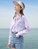 百圖betu女裝夏季新款襯衫通勤多色寬松薄款防曬外套女2505X19 紫色 M 曬單實(shí)拍圖