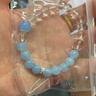 素聚冰種海藍寶白水晶手鏈手串簡(jiǎn)約貔貅轉運珠情侶學(xué)生手飾飾品玉鐲 海藍寶白水晶手串8MM 曬單實(shí)拍圖