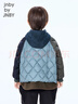 jnby by JNBY新款江南布衣童裝羽絨服A型寬松插肩袖連帽25冬男女童1P0C12960 482/藍灰系組合 120 cm 充絨量63g 曬單實(shí)拍圖