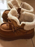 他她（TATA）焦糖栗子雪地靴冬加絨棉鞋厚底保暖鞋雪地毛絨靴JXJ01DD5 棕/米白（仿毛里） 36 曬單實(shí)拍圖