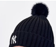 MLB官方女士時(shí)尚毛球翻檐保暖含羊毛針織帽毛線(xiàn)帽秋季新款BNB15 紐約洋基隊/黑色 均碼 曬單實(shí)拍圖
