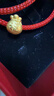 周六福（ZLF）三八節女神禮物  黃金轉運珠男女款足金福袋紅手繩 定價(jià) 0.85g 曬單實(shí)拍圖