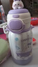 【禮物】智能兒童保溫杯寶寶吸管水壺耐磨耐用大容量學(xué)生專(zhuān)用水杯 紫色兔兔500ml-普通蓋 曬單實(shí)拍圖