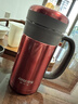 哈爾斯（HAERS） 哈爾斯304不銹鋼高檔辦公杯保溫水杯男女士帶手柄泡茶杯定制刻字 450ml宮廷紅 曬單實(shí)拍圖