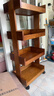 實(shí)木置物架客廳移動(dòng)收納架沙發(fā)邊零食架宿舍不占空間靠墻小書(shū)架子 昇級款清漆四層|45*24*140CM 手工胡桃清漆【甄選美洲松木】 曬單實(shí)拍圖