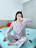送女友女生閨蜜姐妹生日禮物春夏季冰絲純色睡衣女家居服禮盒裝 BDJ-3532#高檔禮盒裝 L 100-120斤（可代寫(xiě)賀卡） 曬單實(shí)拍圖