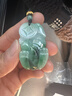 碧玉尊冰糯種翡翠霸王玉貔貅吊墜淺綠陽(yáng)綠玉石玉墜掛件A貨緬甸 曬單實(shí)拍圖