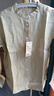 MUJI 女式漢麻水洗立領(lǐng)長(cháng)袖襯衫襯衣外套26年春季新品女裝 BC2R6A6S 淺綠色 S （155/80A） 曬單實(shí)拍圖