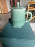 巧陶（QIAOTAO）青瓷大師茶杯手工辦公杯陶瓷杯喝茶中式竹節杯高端水杯家用老板杯 有竹杯【天青含禮盒】 曬單實(shí)拍圖