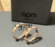 APM Monaco【情人節禮物】 小號精致玫瑰金色圈形耳環(huán)送女友 曬單實(shí)拍圖