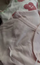 貝瑞加（Babyprints）寶寶上衣2件裝純棉嬰兒半背衣A類(lèi)新生兒護肚系帶和尚服 粉52 曬單實(shí)拍圖