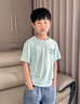 真維斯童裝男童短袖t恤夏季兒童純棉透氣運動(dòng)上衣男孩時(shí)尚防蚊褲 【純棉短袖】白/J藍色元素K 110 曬單實(shí)拍圖