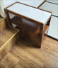 林之語(yǔ)實(shí)木巖板沙發(fā)邊幾側邊柜客廳中古風(fēng)小推車(chē)茶水柜可移動(dòng)茶幾窄邊桌 店長(cháng)推薦*實(shí)木【整裝發(fā)貨】胡桃色+白巖板+70*30*62cm 曬單實(shí)拍圖