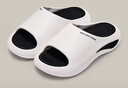 海瀾之家（HLA）撞色踩屎感運動(dòng)拖鞋男士夏季厚底家居厚底浴室防滑耐磨沙灘涼拖鞋 白黑 43-44 【適合42-43腳】 曬單實(shí)拍圖