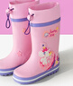 檸檬寶寶兒童雨鞋男女童水鞋寶寶水靴防滑膠鞋小孩雨靴 粉紫獨角獸 32碼 曬單實(shí)拍圖