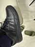 阿迪達斯（adidas）男女鞋板鞋春季皮面防潑水小白鞋百搭運動(dòng)休閑鞋 碳黑 43 曬單實(shí)拍圖
