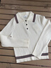little MO&Co.little moco童裝25秋裝新款女童針織衫長(cháng)袖上衣學(xué)院風(fēng)KBE3SWTT14 米白色 160 160/76 曬單實(shí)拍圖