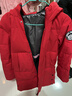雪中飛童裝男童羽絨服中大童連帽女童長(cháng)款兒童羽絨服 紅色 160拜年服 曬單實(shí)拍圖