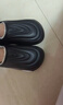 七色紡防水棉拖鞋男士冬季包跟居家防滑厚底保暖加絨外穿女棉鞋 黑44-45 曬單實(shí)拍圖