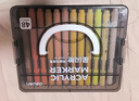 得力（deli）24色兒童學(xué)生層疊盒裝星閃艙圓桿丙烯馬克筆水彩筆生日禮物防水手繪咕卡熒光記號筆元旦樹(shù)涂鴉 曬單實(shí)拍圖