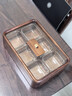 初心實(shí)木果盤(pán)零食盤(pán)水果盤(pán)客廳家用高檔干果盤(pán)收納盒高級感堅果糖果盤(pán) 輕奢六格果盤(pán)+玻璃碗 曬單實(shí)拍圖
