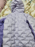 亞瑟士童裝冬季中大童短款百搭羽絨服輕量保暖舒適防水 紫色 85%絨子 160 充絨102.4g 曬單實(shí)拍圖