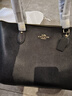 蔻馳（COACH）【品牌直供】女士GALLERY大號手提托特包黑色CV402新年情人節禮物 曬單實(shí)拍圖