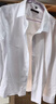 羅蒙（ROMON）純色商務(wù)職業(yè)正裝男士白襯衫工裝外套長(cháng)袖襯衣男CS108白色L 曬單實(shí)拍圖