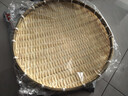 安達通 竹簸箕竹篩子手工竹編制品農家用大號圓簸箕晾曬筐 直徑42cm 曬單實(shí)拍圖