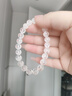 石玥珠寶天然白幽靈手串雪花水晶轉運珠手鏈男女士款水晶瑪瑙 8-9mm 曬單實(shí)拍圖
