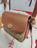 蔻馳（COACH）【專(zhuān)柜同款】女士CASSIE19號單肩手提包棕黃色 CV436 情人節禮物 曬單實(shí)拍圖