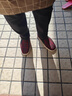 老北京布鞋女新款手工千層底休閑軟底工作透氣一腳蹬媽媽平底布鞋 紅條紋  36 （適合37） 曬單實(shí)拍圖