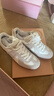 73Hours明星同款女鞋布朗尼25春夏新款舒適平底德訓鞋阿甘鞋休閑運動(dòng)鞋 白灰 37 曬單實(shí)拍圖