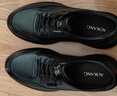 奧康（Aokang）奧康男鞋透氣休閑皮鞋商務(wù)休閑鞋舒適百搭厚底運動(dòng)鞋 黑色41  曬單實(shí)拍圖