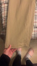 ICH MODE美式直筒西褲女春夏新款寬松闊腿西裝褲休閑卡其色褲子 卡其色 M 曬單實(shí)拍圖