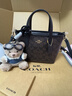 蔻馳（COACH）【品牌直供】女士CITY迷你托特包單肩包胡桃木色CW032女神節禮物 曬單實(shí)拍圖