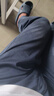 才子休閑褲男加絨加厚秋冬保暖新款純色商務(wù)多色可選時(shí)尚垂順彈力 曬單實(shí)拍圖