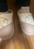 樂(lè )拖側臉熊 棉拖鞋女秋冬季防水保暖厚底棉鞋情侶居家拖鞋 粉色38-39 曬單實(shí)拍圖