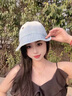CHANEELR & KARITH防曬帽女夏漁夫帽運動(dòng)寬沿顯瘦遮陽(yáng)太陽(yáng)帽生日小眾禮物送女友老婆 淺藍色 曬單實(shí)拍圖