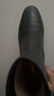 萊爾斯丹[奶油可可]小方頭拉鏈粗跟瘦瘦靴女靴女鞋44906 黑色BKK 36 曬單實(shí)拍圖
