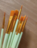 10支裝套裝尼龍畫(huà)筆水粉水彩丙烯油畫(huà)顏料學(xué)生美術(shù)平頭扇形排筆 數字油畫(huà)筆【藍色】 10支套裝 曬單實(shí)拍圖