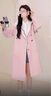 ELAND衣戀毛呢外套女單排扣長(cháng)款大衣新款 淺粉色(26)L/Pink S /160 曬單實(shí)拍圖