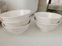 浩雅景德鎮高檔陶瓷碗具套裝陶瓷米飯碗家用雅清4.5英寸高腳碗10個(gè)裝 曬單實(shí)拍圖