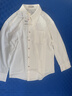 尚都比拉商務(wù)休閑白色襯衫女春秋季職業(yè)正裝光澤感氣質(zhì)金屬扣長(cháng)袖襯衣上衣 曬單實(shí)拍圖